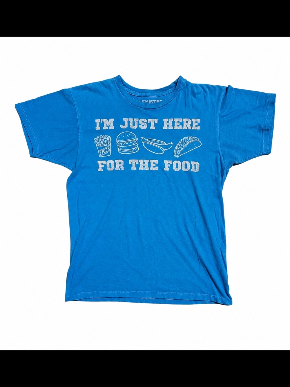 Chemistry "I'm Just Here for the Food" Graphic T-Shirt - Medium